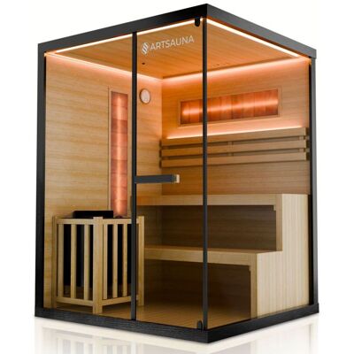 Juskys Domáca sauna pre 3 osoby 150 x 140 x 200 cm, čierna Juskys Domáca sauna pre 3 osoby 150 x 140 x 200 cm, čierna