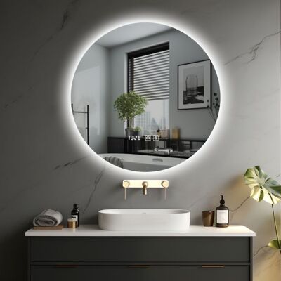 IREDA Kúpeľňové zrkadlo s LED osvetlením, okrúhle, 70 cm IREDA Kúpeľňové zrkadlo s LED osvetlením, okrúhle, 70 cm