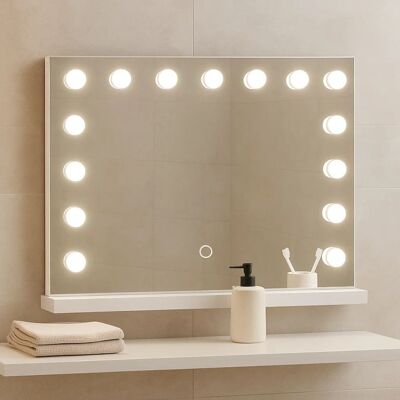 Aquamarin Kúpeľňové LED zrkadlo Hollywood 58 x 43 cm Aquamarin Kúpeľňové LED zrkadlo Hollywood 58 x 43 cm