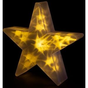 Nexos Vianočná hviezda s 3D efektom - 35 cm, 20 LED, teple biela Nexos Vianočná hviezda s 3D efektom - 35 cm, 20 LED, teple biela