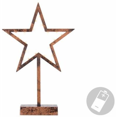 Nexos Vianočná dekorácia – Hviezda bronzová - 39 cm , 20 LED Nexos Vianočná dekorácia – Hviezda bronzová - 39 cm , 20 LED