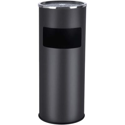 Songmics Kovový odpadkový kôš s popolníkom, objem 30 l, čierny, nerez Songmics Kovový odpadkový kôš s popolníkom, objem 30 l, čierny, nerez