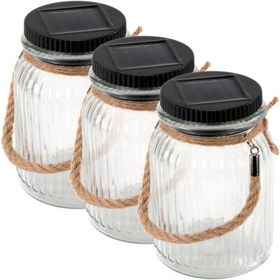 Garthen Sada solárnych svetiel, 3 LED, plastové, teplá biela, 3 ks Garthen Sada solárnych svetiel, 3 LED, plastové, teplá biela, 3 ks