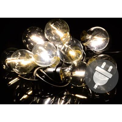 Garthen Záhradné párty osvetlenie LED - sklenené žiarovky - 5 m teplá biela Garthen Záhradné párty osvetlenie LED - sklenené žiarovky - 5 m teplá biela