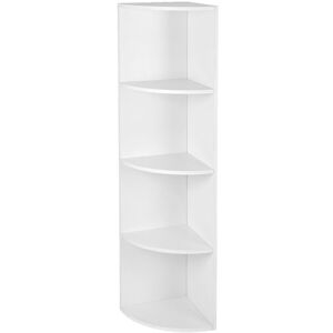 Vasagle Biela rohová polica, 4 police, 129,5 x 30 x 30 cm Vasagle Biela rohová polica, 4 police, 129,5 x 30 x 30 cm