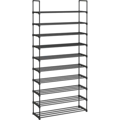 Songmics Vysoký 10-poschodový botník 30×94×206 cm čierny Songmics Vysoký 10-poschodový botník 30×94×206 cm čierny