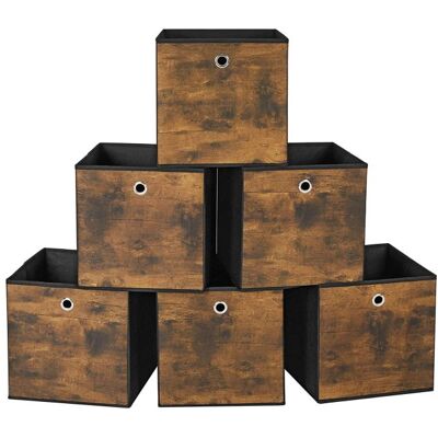 Songmics Sada 6 skladacích úložných boxov, 30 x 30 x 30 cm Songmics Sada 6 skladacích úložných boxov, 30 x 30 x 30 cm