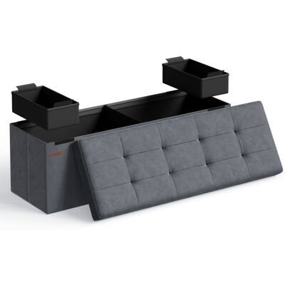 Songmics Skladacia lavica s úložným priestorom 38 x 110 x 38 cm, sivá Songmics Skladacia lavica s úložným priestorom 38 x 110 x 38 cm, sivá
