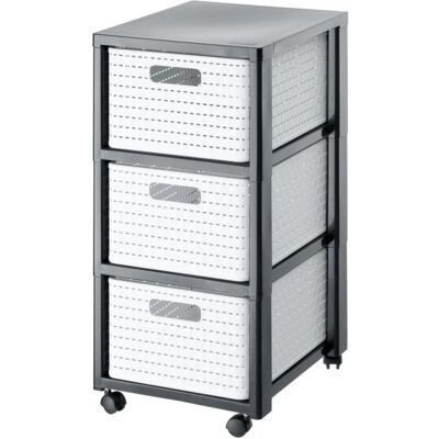 Rotho Country komoda - biela / antracit, 37,5 x 32,5 x 71,2 cm Rotho Country komoda - biela / antracit, 37,5 x 32,5 x 71,2 cm