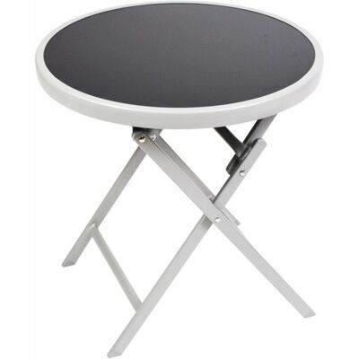 Garthen Záhradný bistro stolík, skladací, Ø 45 cm, čierna tónovaná Garthen Záhradný bistro stolík, skladací, Ø 45 cm, čierna tónovaná