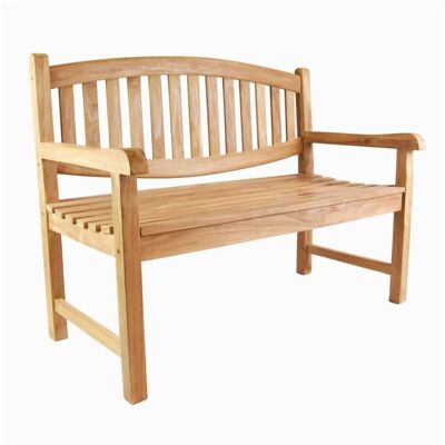 2 miestna lavica DIVERO, ošetrené teakové drevo, 120 cm 2 miestna lavica DIVERO, ošetrené teakové drevo, 120 cm