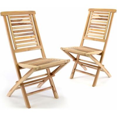 Sada 2 ks skladacej stoličky DIVERO "Hantown" - teak Sada 2 ks skladacej stoličky DIVERO "Hantown" - teak