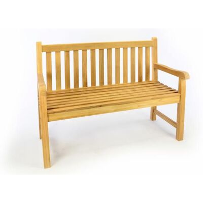 Záhradná drevená lavica DIVERO - neošetrené teakové drevo - 120 cm Záhradná drevená lavica DIVERO - neošetrené teakové drevo - 120 cm