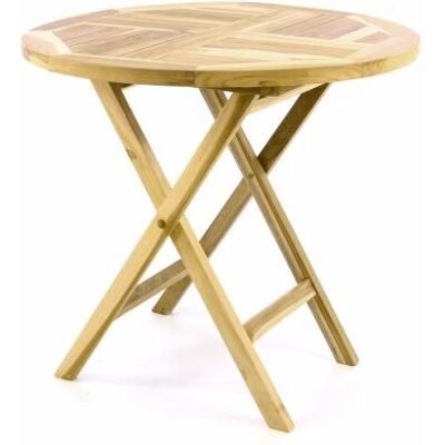 DIVERO záhradný stôl z teakového dreva - 80 cm DIVERO záhradný stôl z teakového dreva - 80 cm