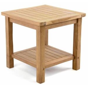 Odkladací teakový stolík DIVERO - 50 cm Odkladací teakový stolík DIVERO - 50 cm