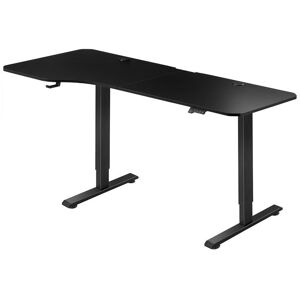 Juskys Výškovo nastaviteľný pracovný stôl 160x75 cm, čierny Juskys Výškovo nastaviteľný pracovný stôl 160x75 cm, čierny