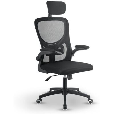Juskys Ergonomická kancelárska stolička, čierna s opierkou hlavy Juskys Ergonomická kancelárska stolička, čierna s opierkou hlavy