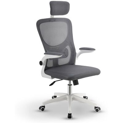 Juskys Ergonomická kancelárska stolička, sivá/biela, sieťovina Juskys Ergonomická kancelárska stolička, sivá/biela, sieťovina
