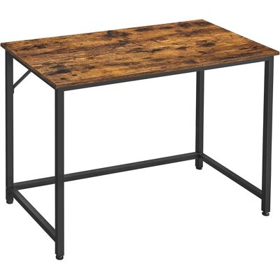 Vasagle Priemyselný pracovný stôl 100x50 cm, oceľ, rustikálna hnedá Vasagle Priemyselný pracovný stôl 100x50 cm, oceľ, rustikálna hnedá