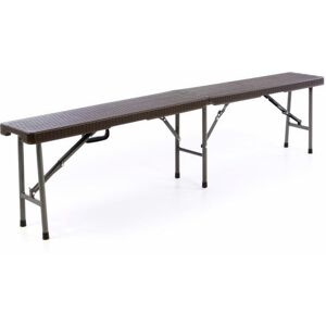 Garthen Záhradná lavica v ratanovom vzhľade - hnedá 180 x 25 cm Garthen Záhradná lavica v ratanovom vzhľade - hnedá 180 x 25 cm