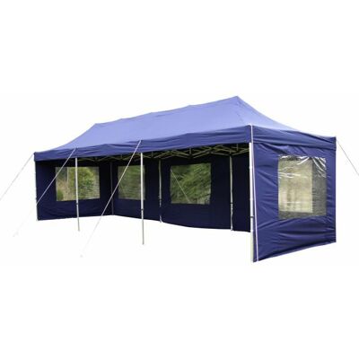 Garthen Záhradný skladací stan - modrý, 3 x 9 m Garthen Záhradný skladací stan - modrý, 3 x 9 m