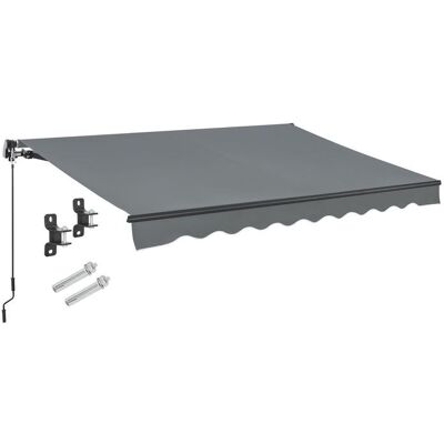 Juskys Vonkajšia markíza 300 x 250 cm, sivá,s nastaviteľným sklonom Juskys Vonkajšia markíza 300 x 250 cm, sivá,s nastaviteľným sklonom