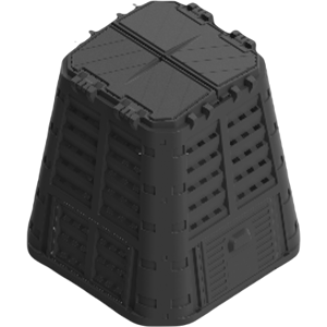 Ekologický kompostér 480 l, odolný plast, s vekom a dvierkam Ekologický kompostér 480 l, odolný plast, s vekom a dvierkam