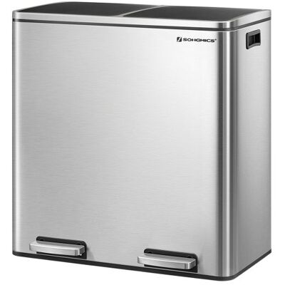 Songmics Nerezový kuchynský kôš na triedený odpad 2x30 l Songmics Nerezový kuchynský kôš na triedený odpad 2x30 l