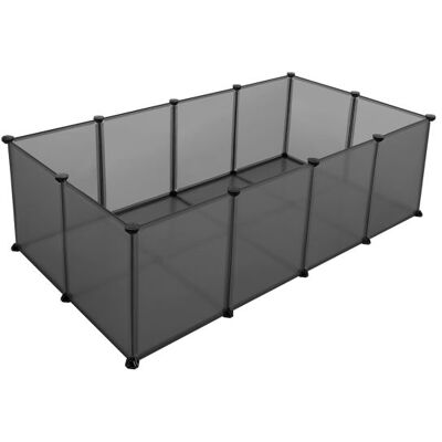 Songmics Modulárna klietka pre malé zvieratá 143x73x46 cm, sivá Songmics Modulárna klietka pre malé zvieratá 143x73x46 cm, sivá
