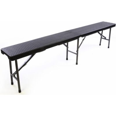 Garthen Skladacia záhradná lavica v ratanovom designe - 180 x 25 cm Garthen Skladacia záhradná lavica v ratanovom designe - 180 x 25 cm