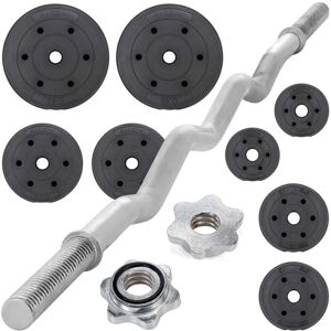 MAXXIVA® MAXXIVA liatinový obojručný set so závažím, 120 cm, 23,5kg MAXXIVA® MAXXIVA liatinový obojručný set so závažím, 120 cm, 23,5kg