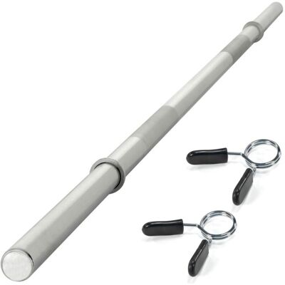 MAXXIVA® MAXXIVA Olympijská tyč s pružinovými zámkami 180 cm, striebo MAXXIVA® MAXXIVA Olympijská tyč s pružinovými zámkami 180 cm, striebo