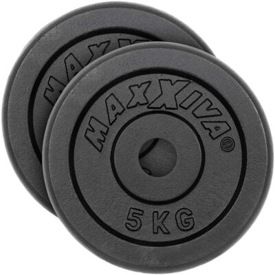 MAXXIVA® MAXXIVA Sada 2 závaží na činky celkom 10 kg, liatina, čiern MAXXIVA® MAXXIVA Sada 2 závaží na činky celkom 10 kg, liatina, čiern