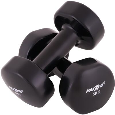 MAXXIVA® MAXXIVA sada vinylových činiek 2 x 5 kg, čierna MAXXIVA® MAXXIVA sada vinylových činiek 2 x 5 kg, čierna