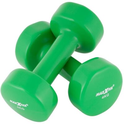 MAXXIVA® MAXXIVA sada vinylových činiek 2 x 4 kg, zelená MAXXIVA® MAXXIVA sada vinylových činiek 2 x 4 kg, zelená
