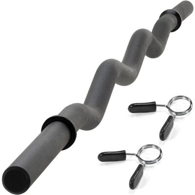 MAXXIVA® Maxxiva zakrivená činková tyč-čierna, 130cm, pružinové zámky MAXXIVA® Maxxiva zakrivená činková tyč-čierna, 130cm, pružinové zámky