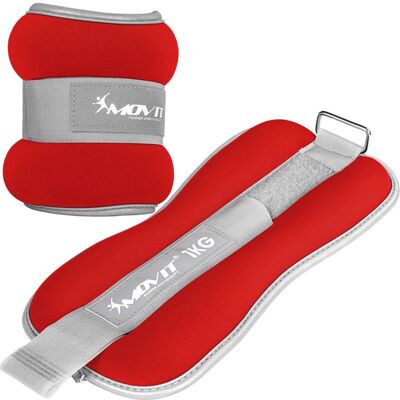 MOVIT neoprénové záťažové reflexné manžety, 2 x 1 kg MOVIT neoprénové záťažové reflexné manžety, 2 x 1 kg