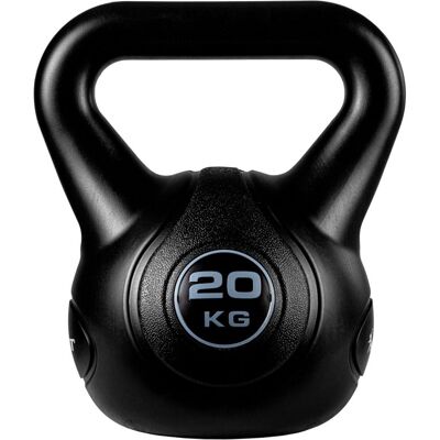 MOVIT kettlebell činka - 20 kg, čierna MOVIT kettlebell činka - 20 kg, čierna