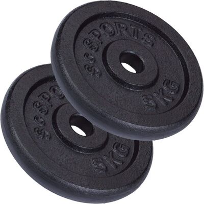 Sada závaží ScSPORTS® - 10 kg (2x5 kg), 30/31 mm, liatina Sada závaží ScSPORTS® - 10 kg (2x5 kg), 30/31 mm, liatina