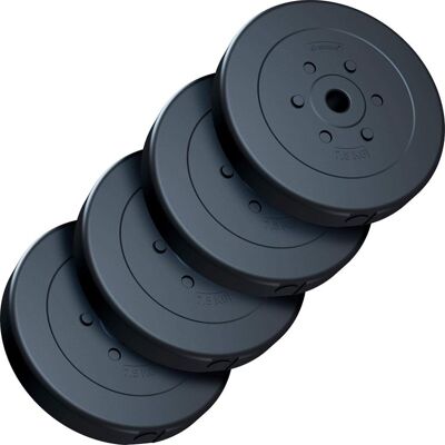SCSports Súprava závaží na činky 30 kg, plast/cement, otvor 30/31 mm SCSports Súprava závaží na činky 30 kg, plast/cement, otvor 30/31 mm