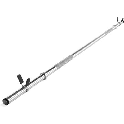 SCSports Chrómovaný hriadeľ na činky 140 cm, 30 mm, pružinové uzávery SCSports Chrómovaný hriadeľ na činky 140 cm, 30 mm, pružinové uzávery