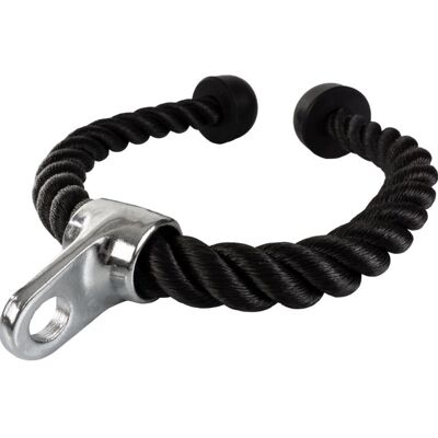 SCSports Tricepsové lano 68 cm, gumové koncovky, černé SCSports Tricepsové lano 68 cm, gumové koncovky, černé
