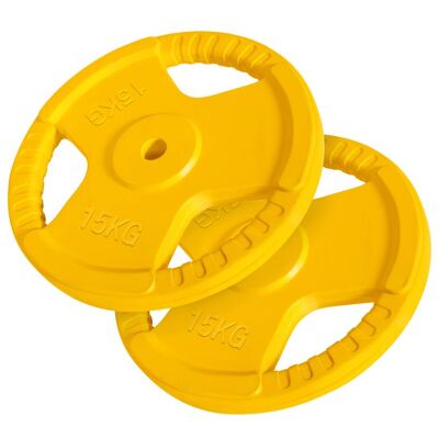 Gorilla Sports set liatinových pogumovaných kotúčov GRIP 30 Gorilla Sports set liatinových pogumovaných kotúčov GRIP 30