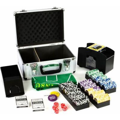 Garthen Poker kufor DELUXE 300 laserových žetónov + príslušenstvo Garthen Poker kufor DELUXE 300 laserových žetónov + príslušenstvo