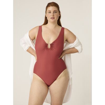Menštruačné plavky High Modibodi V Neck One Piece Sahara Red (MODI4370SR) XL Menštruačné plavky High Modibodi V Neck One Piece Sahara Red (MODI4370SR) XL