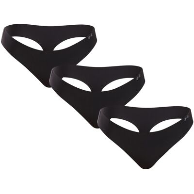 3PACK dámske tangá Under Armour čierná (1383893 001) S 3PACK dámske tangá Under Armour čierná (1383893 001) S