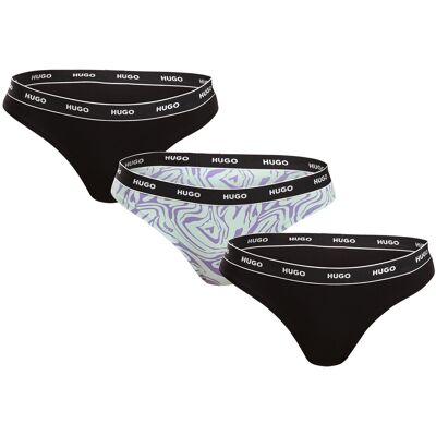 3PACK dámske tangá HUGO viacferbná (50495870 536) 3XL 3PACK dámske tangá HUGO viacferbná (50495870 536) 3XL