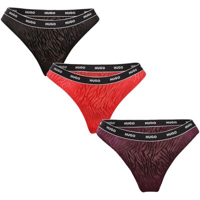 3PACK dámske tangá HUGO viacferbná (50523829 961) XL 3PACK dámske tangá HUGO viacferbná (50523829 961) XL