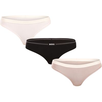 3PACK dámske tangá BOSS viacfarebné (50510030 961) L 3PACK dámske tangá BOSS viacfarebné (50510030 961) L