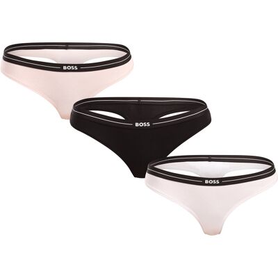 3PACK dámske tangá BOSS viacfarebné (50510030 962) S 3PACK dámske tangá BOSS viacfarebné (50510030 962) S